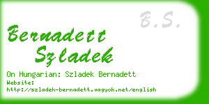 bernadett szladek business card